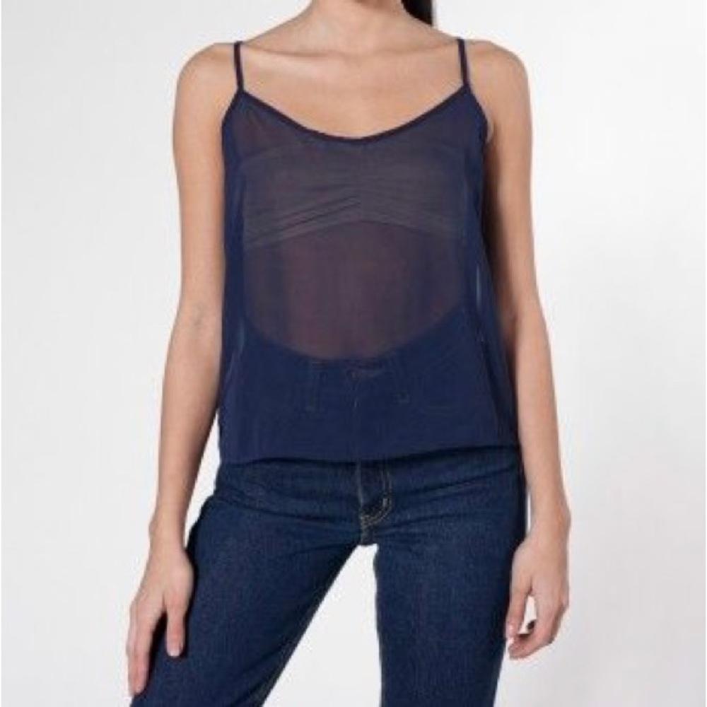 AMERICAN APPAREL Purple Chiffon Camisole